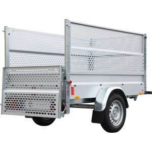 Stema Gitteraufsatz (66 cm) für Variolux 750 Autoanhänger, verzinktes Lochblech.