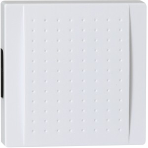 Weißer REV Gong Gobi, elektromechanische Türklingel für Aufputzmontage.