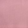 Nahaufnahme: Rosa Samtstoff des vidaXL Boxspringbetts 140x190 cm. Bett Kategorie.