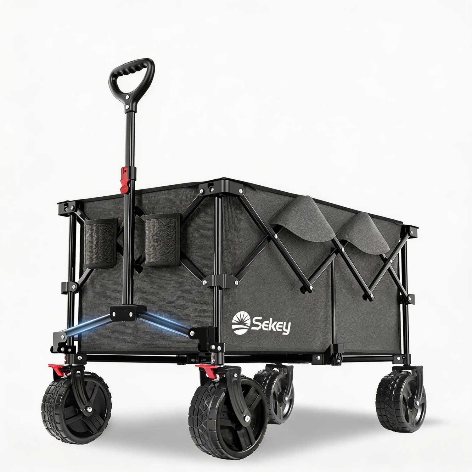 Sekey XXL Plus Bollerwagen Faltbar mit Bremsen 200L Anthrazit