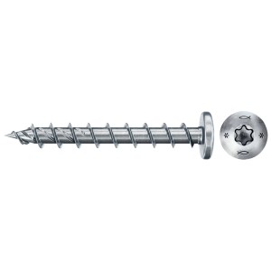 Fischer Schraube PowerFast II, Pan Head, TX-Antrieb, Vollgewinde, Ø 6x30 mm, 25 Stück