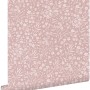 ESTAhome Vliestapete mit Blumenmuster in Altrosa, 50x900 cm. Dekorative Tapete für Wohnräume.