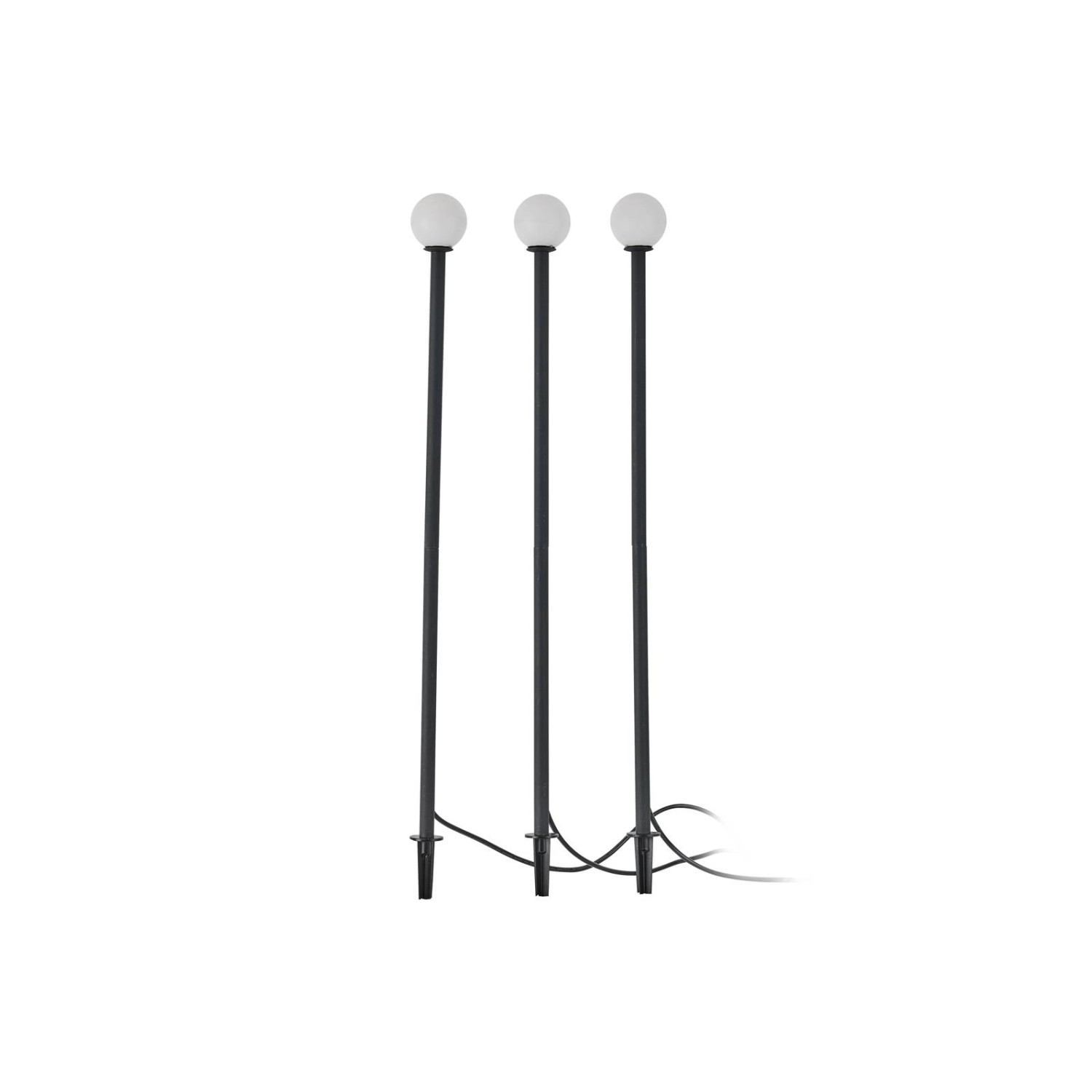 Lindby 3er Set LED Brindley 10019919 Modern in Schwarz aus Aluminium 1-flammig