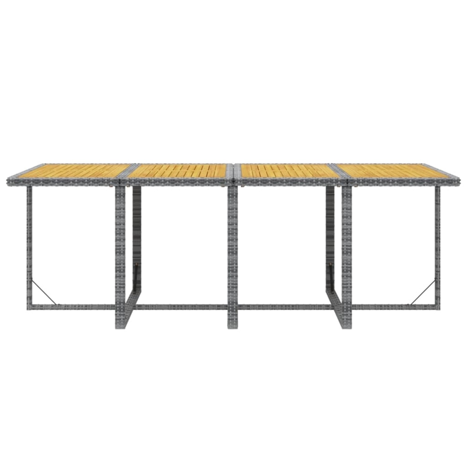 Graue 9-tlg. vidaXL Garten-Essgruppe aus Rattan mit Auflagen. Gartenmöbel-Set mit Tisch und Stühlen.