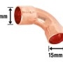 Löt-Bogen, Ø 15 mm, aus Kupfer für die dauerhafte Verbindung von Kupferrohren.