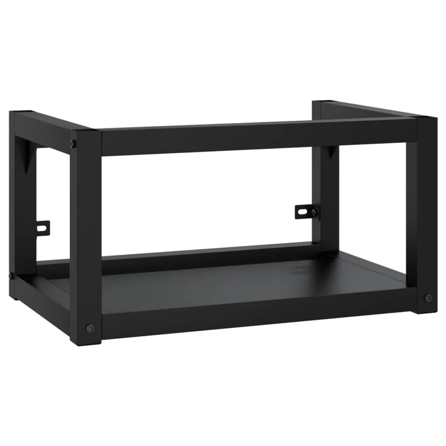 vidaXL Badezimmer Wand-Waschtischgestell Schwarz 59x38x31 cm Eisen 338494