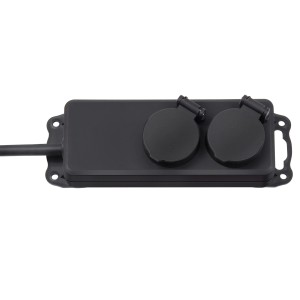 Brennenstuhl Steckdosenverteiler mit 2 Steckdosen und IP44 Schutz für den Außenbereich.