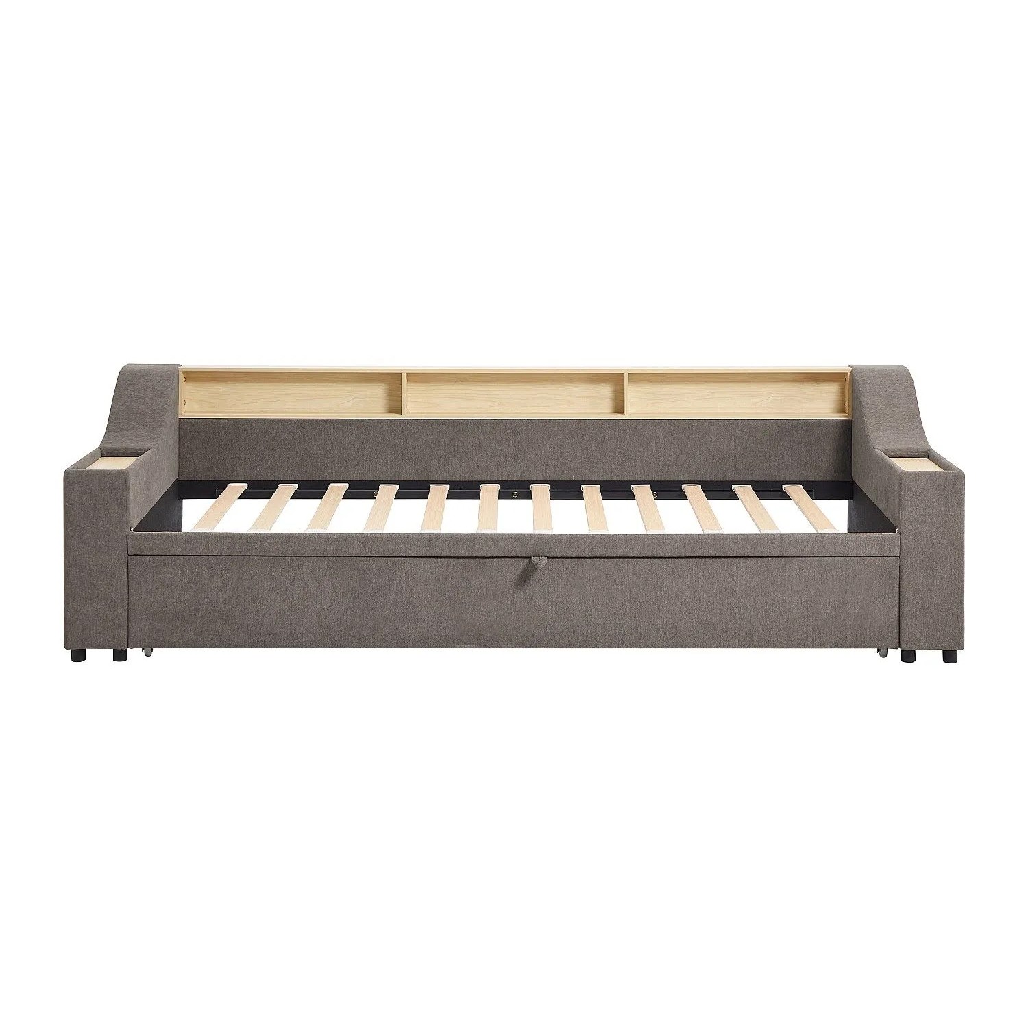 Vente-unique Bettrahmen Oravaya Taupe 234 cm