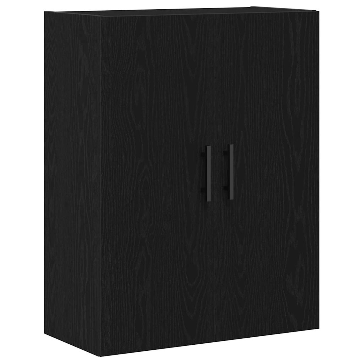 vidaXL Wandmontierter Schrank Schwarz Eichen-Optik 69,5 x 34 x 90 cm 862940