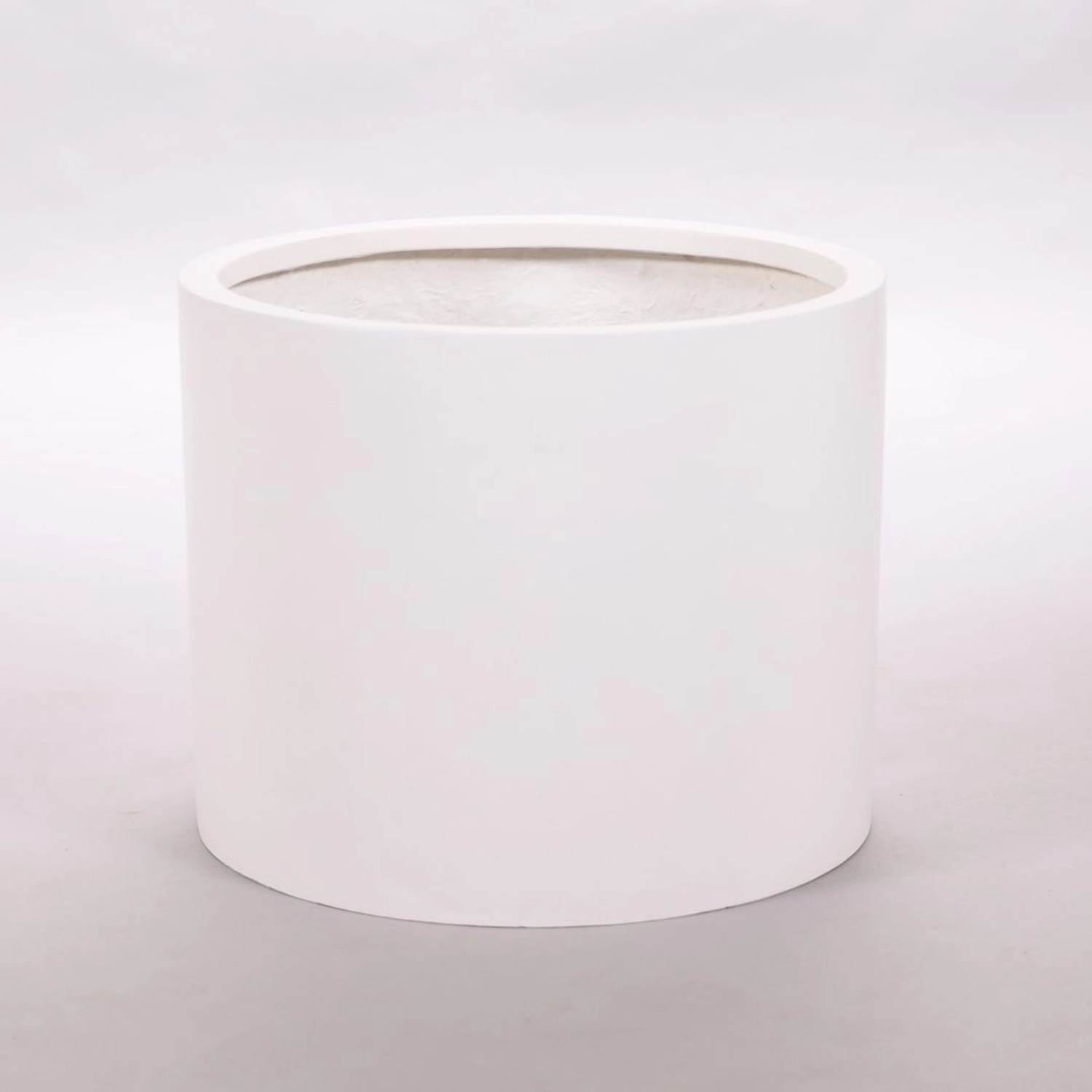 Elegant Einrichten Pflanzkübel Fiberglas Zylindrisch D40xH30cm Perlmutt-Wei günstig online kaufen