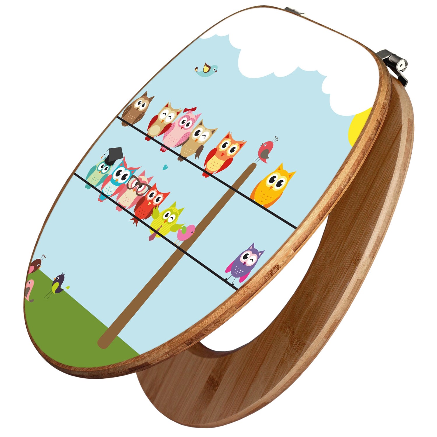 Banjado Design WC Sitz Bambus Toilettendeckel Toilettensitz Bambus Holz Klo günstig online kaufen