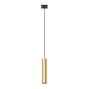 Sollux Lighting Lagos Pendelleuchte, glanzgoldene Röhrenform, moderne Lampe für Wohnräume.
