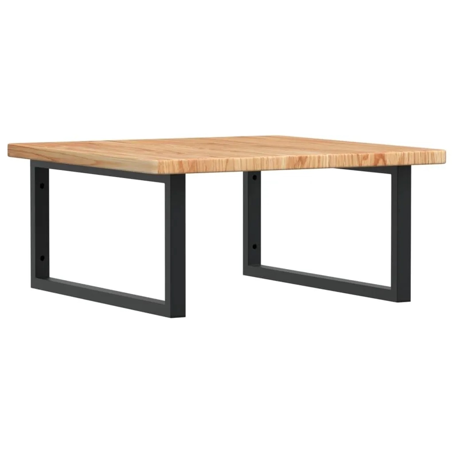 vidaXL Waschtischplatte mit Halterung Stahl und Massivholz Eiche 3302477