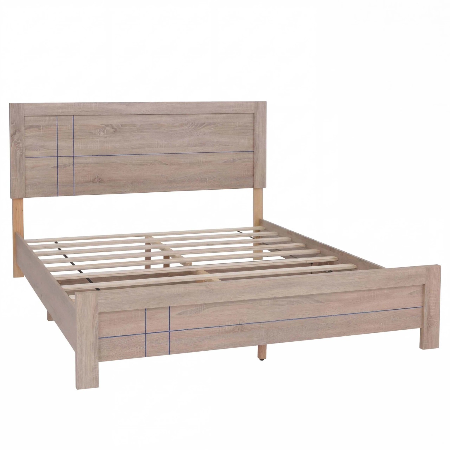 MCW Queen Size Bett P44 mit Lattenrost 160x200cm Sonoma-Eiche-Optik