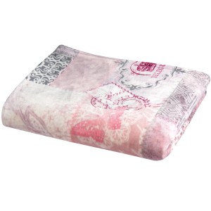 Bestlivings Kuscheldecke 150x200 cm Flanell Mandarino mit Muster.