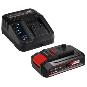 Einhell Akku-Kettensäge GC-KS 18 Li Kit: Akku 18V 2,5 Ah und Ladegerät im Set.