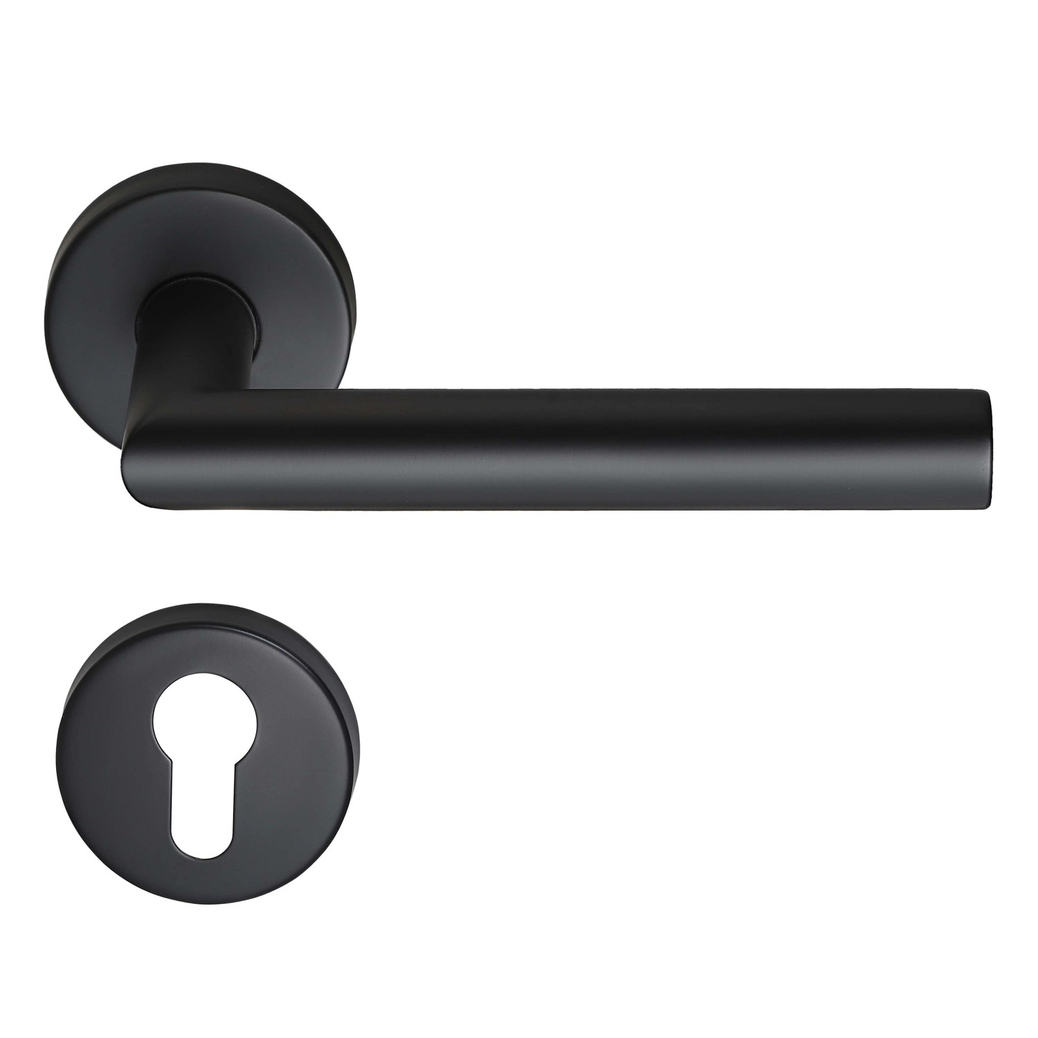 MeinTürgriff Drückergarnitur Toulouse Schwarz Türdrücker Edelstahl Türgriff PZ