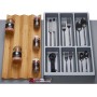 SOTECH ORGA-BOX Vario SET 5 Silbergrau für 80er Schublade Besteckeinsatz Gewürzeinsatz Antirutschmatte Orga-Weave_3