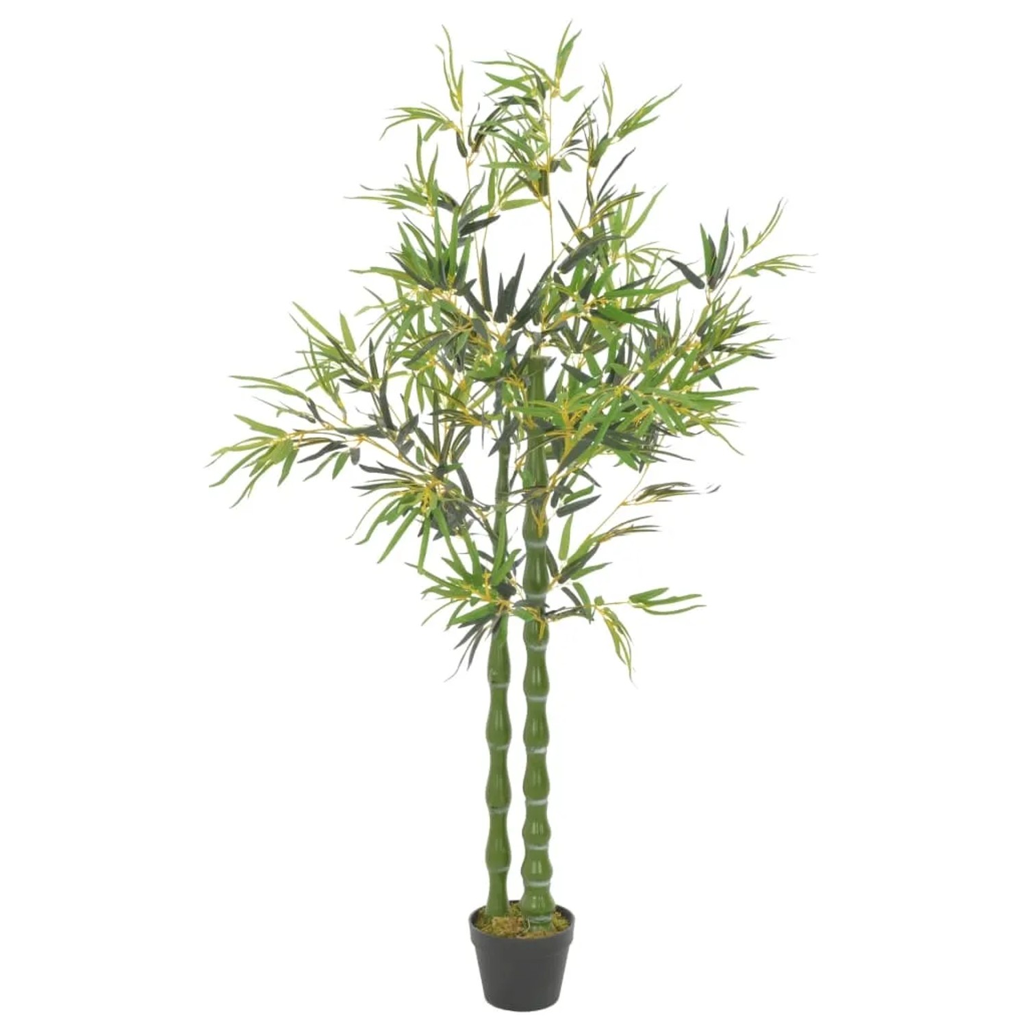 furnicato Künstliche Pflanze Bambus mit Topf Grün 160 cm