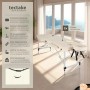 Beige Tectake Massageliege, 60 cm breit, mit Tragetasche. Klappbare Wellnessliege mit Zubehör.
