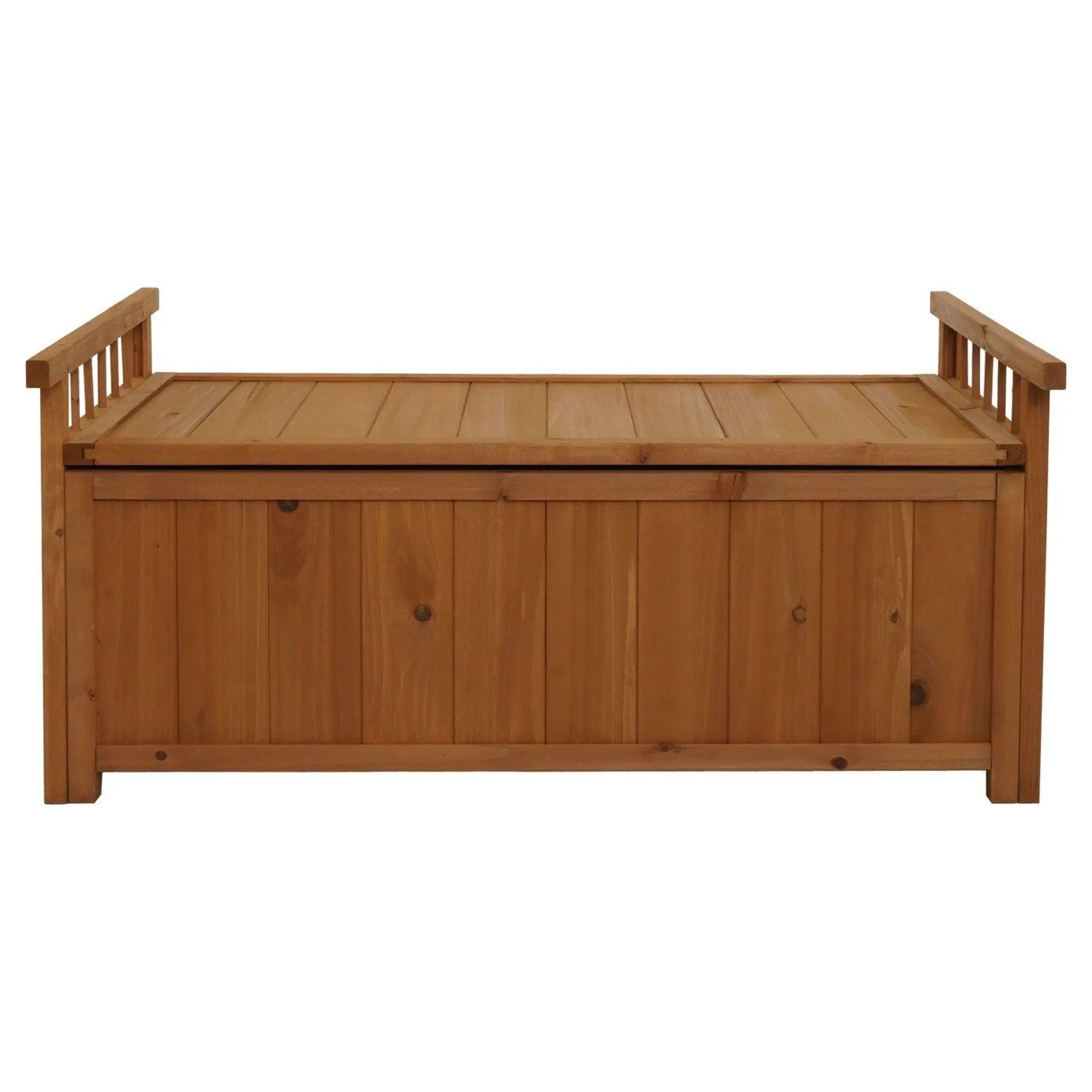 Proregal Aufbewahrungstruhe HxBxT 53x108x60cm Tanne Holz Natur Gartentruhe Auflagenbox Truhe_5
