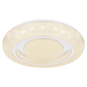 Weiße LED-Deckenleuchte Rada, Ø 38cm, dimmbar mit Fernbedienung.