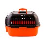 Heimtier-Transportbox Large, orange/schwarz, 57x38x38cm, für sicheren Transport von Hunden und Katzen.