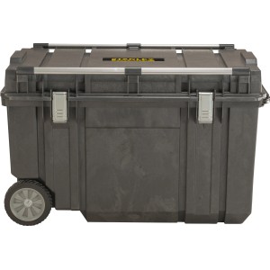 Stanley FatMax Montagebox Mobil, 240L, robuster Werkzeugkoffer mit Rädern und Metallschließen.