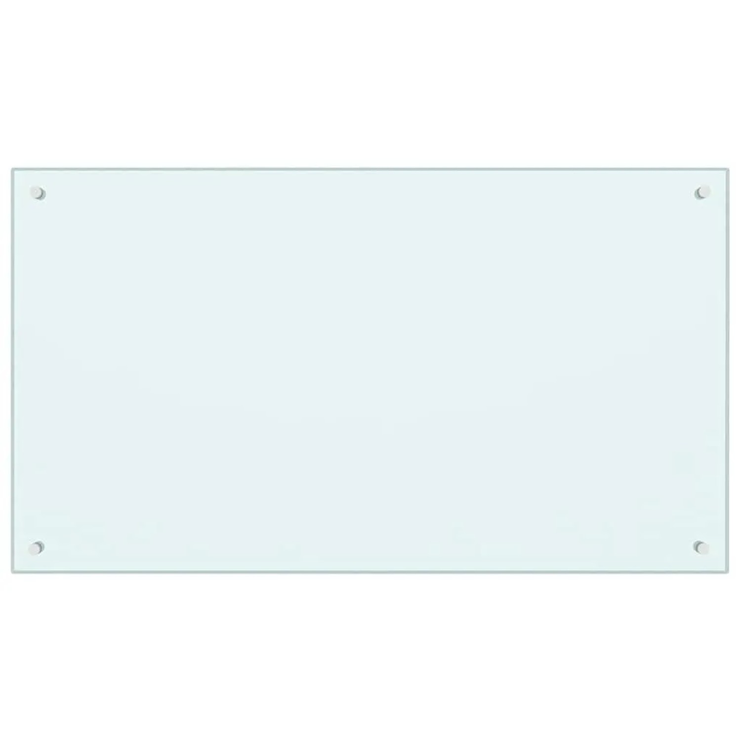 DELUKE Küchenrückwand Glas 100x60cm Weiß Wandverklediung Küche Wandschutz Spritzschutz Herdspritzschutz Glasplatte