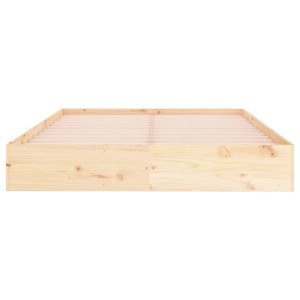 vidaXL Massivholzbett, 200x200 cm, Kiefernholz Bettrahmen mit Lattenrost