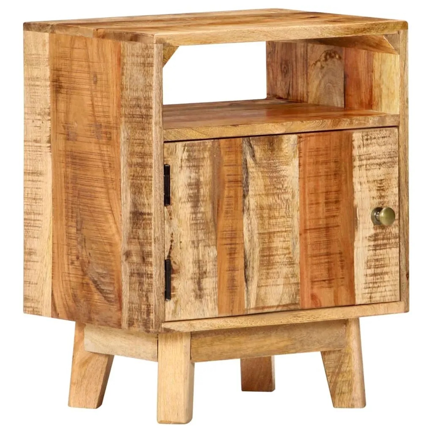 vidaXL Nachttisch 40x30x50 cm Raues Mangoholz 320928