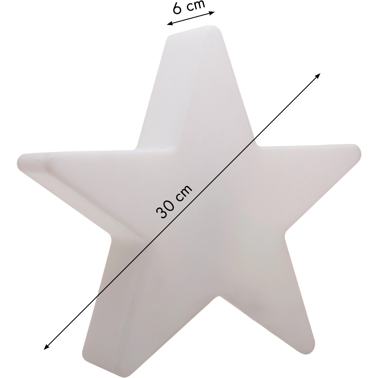 Dekostern Shining Star 30 cm Weiß Weiß mit Akku kaufen bei OBI
