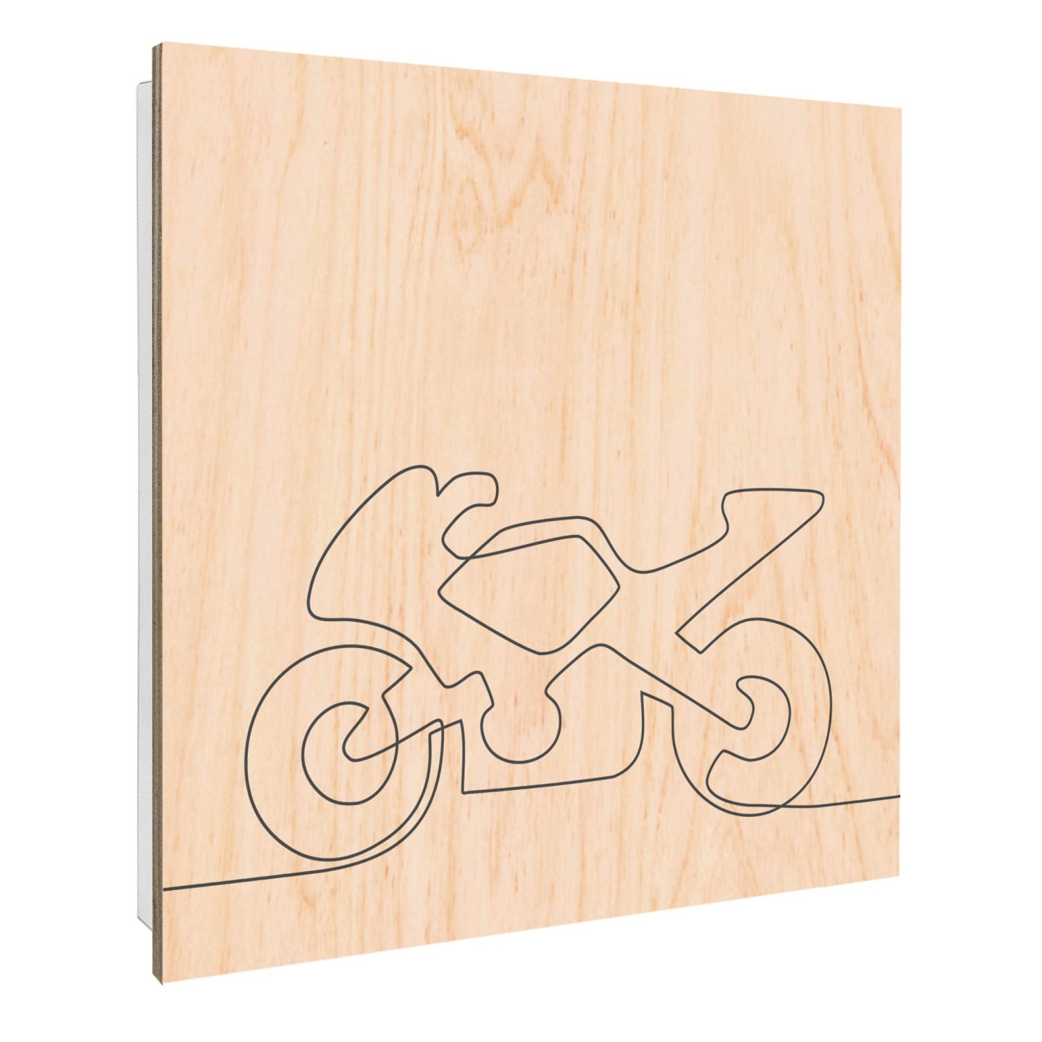 Banjado Großer Schlüsselbox Holz 30x30cm Weiß Scharnier Rechts 50 Haken Sch günstig online kaufen