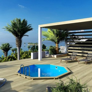 ALTANKA Holzpool Coral 3,25x3,25 Höhe 1,18 m Freistehend BAS7301OSP