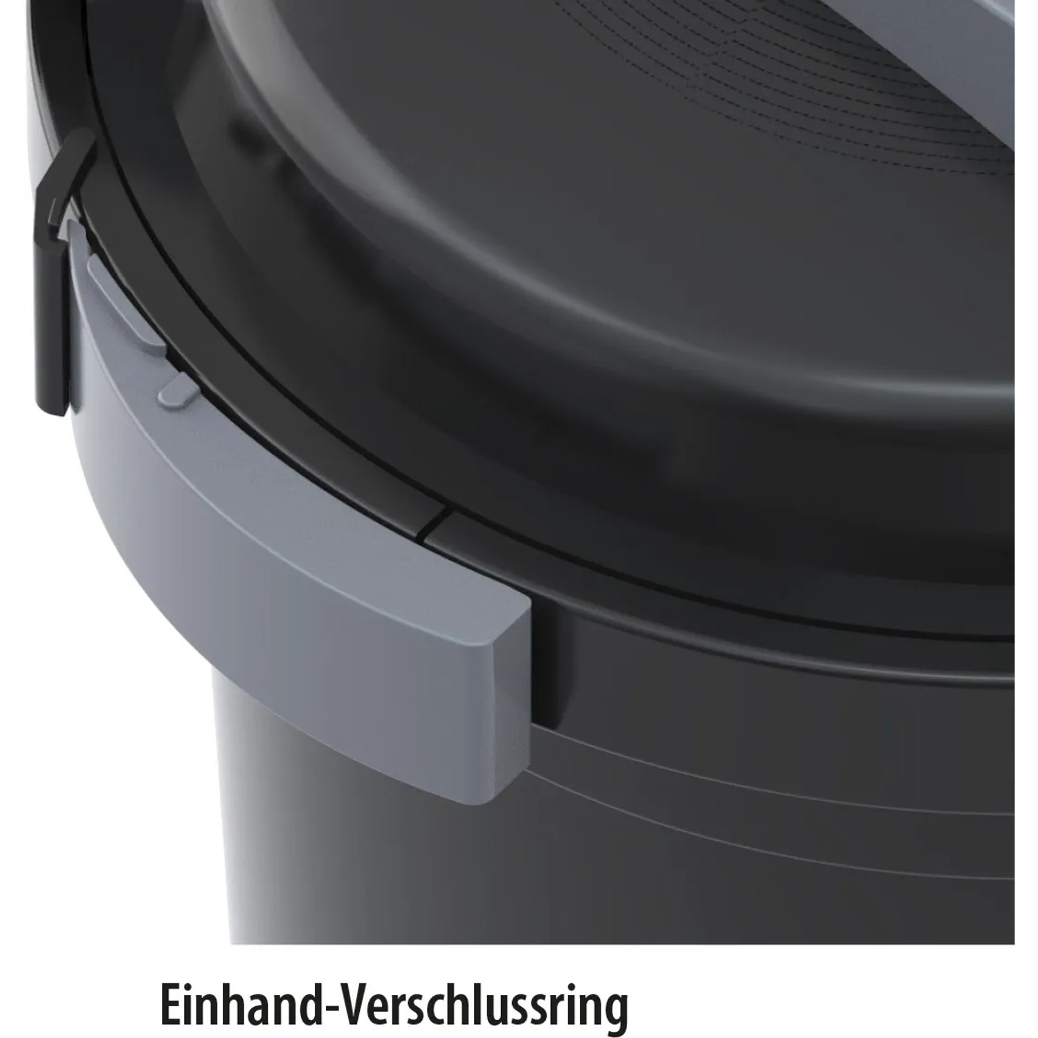 Detailaufnahme des Heissner Druckfilter-Sets HLF 4000: Einhand-Verschlussring.