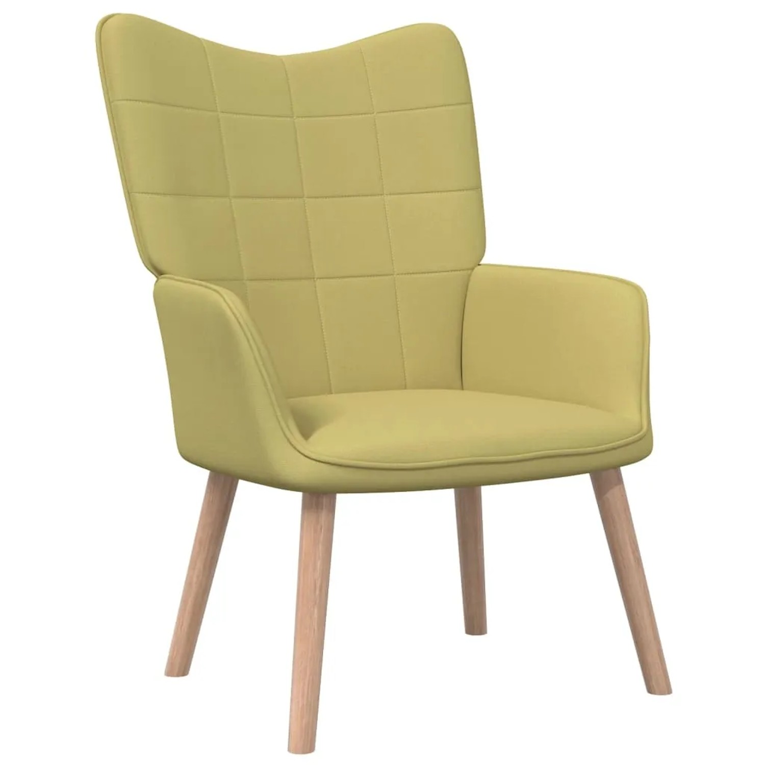 vidaXL Relaxsessel mit Hocker Grün Stoff Modell 3