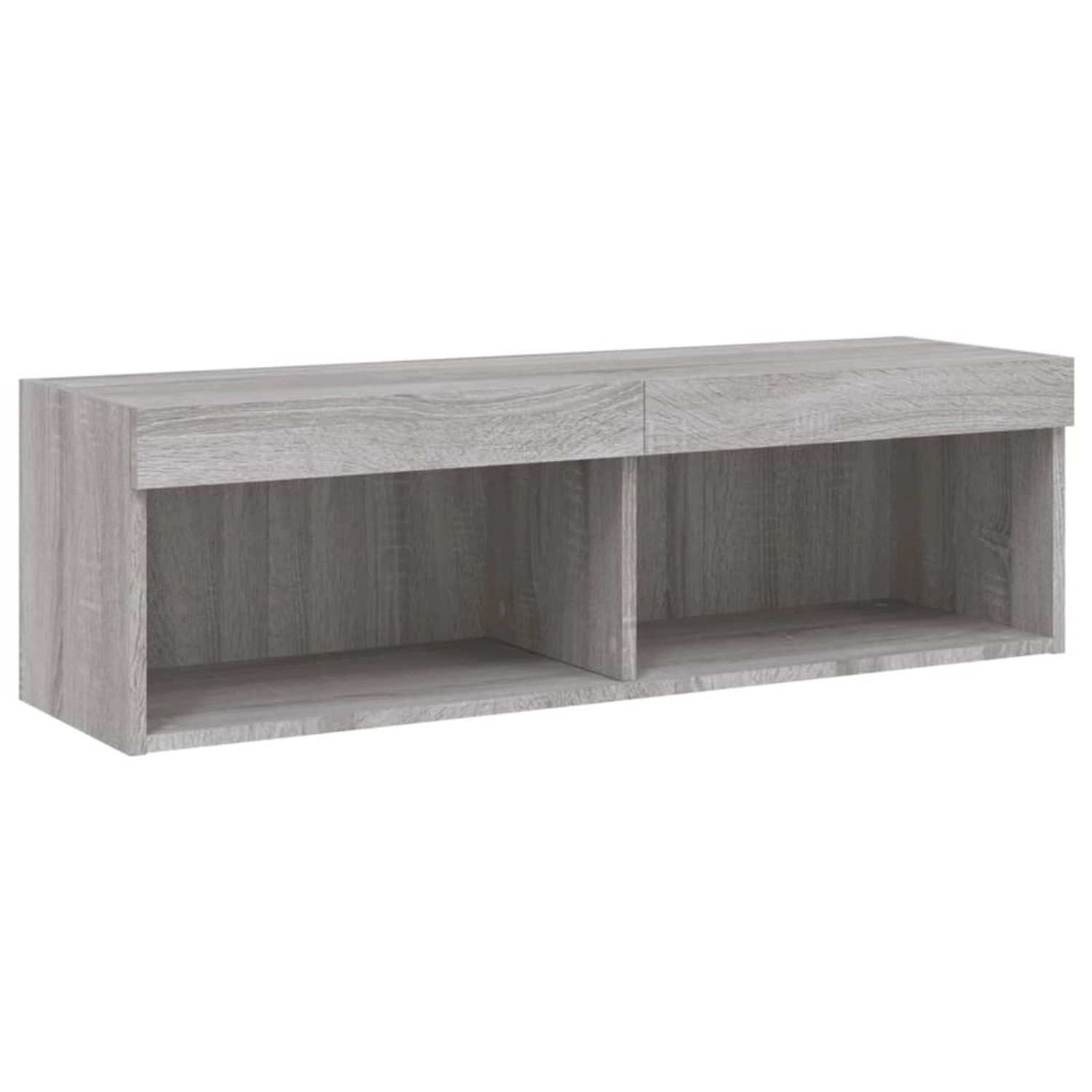 vidaXL TV-Schrank mit LED-Leuchten Grau Sonoma 100x30x30 cm 837165 günstig online kaufen