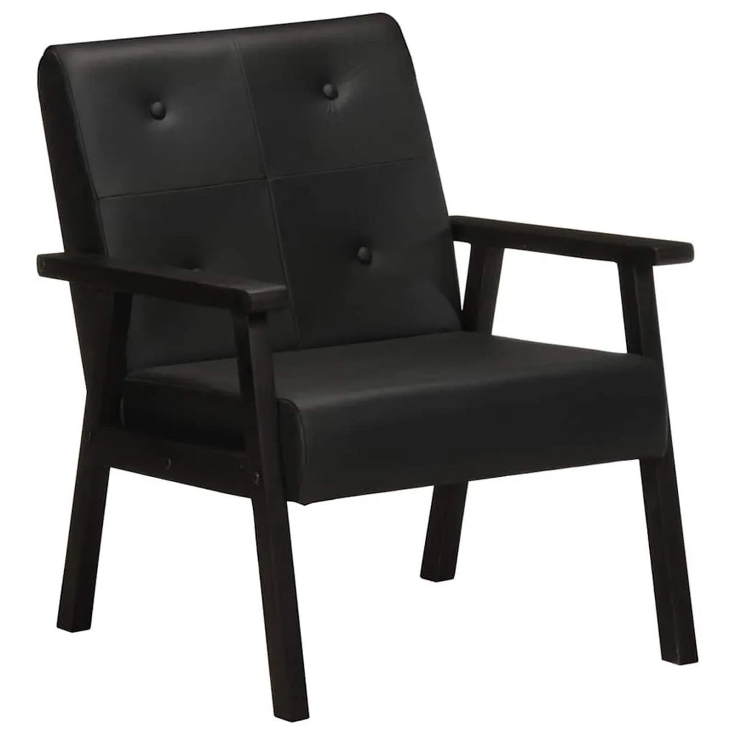 vidaXL Sessel Schwarz Echtleder 247642