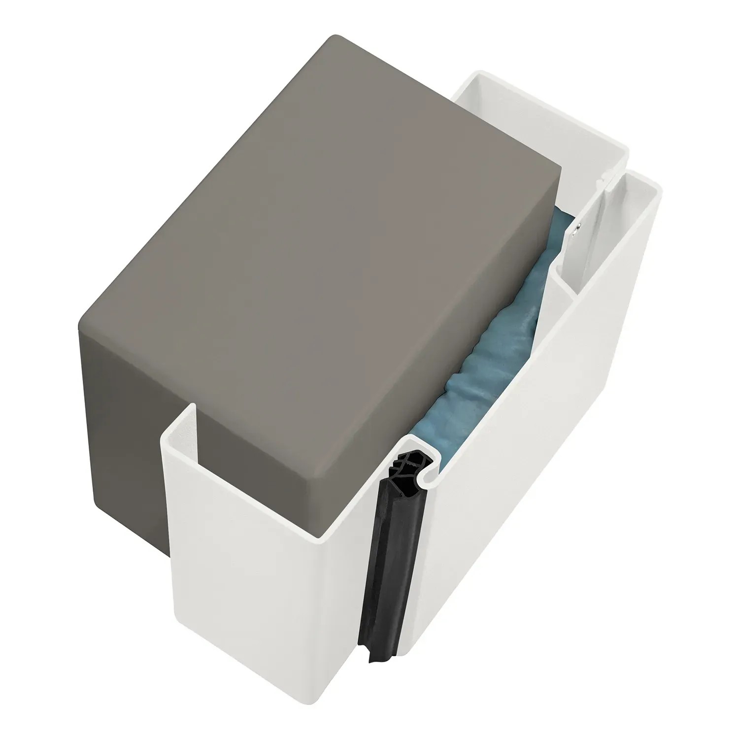 Hörmann Stahlfutterzarge VarioFix MW 100 Lichtgrau 87,5 cm x 200 cm DIN L