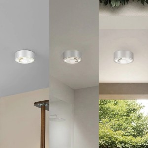 Lindby LED Deckenlampe Siaka 10038657 Modern in Alu aus Aluminium 1-flammig Badezimmerleuchte