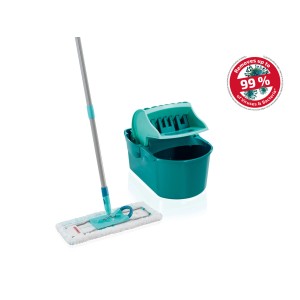 Leifheit Wischtuchpresse Profi Compact mit Bodenwischer für glatte Böden.