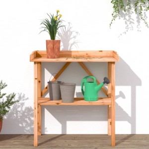 vidaXL Pflanztisch mit Ablage Braun 78x38x82,5 cm Massivholz Tanne 156350
