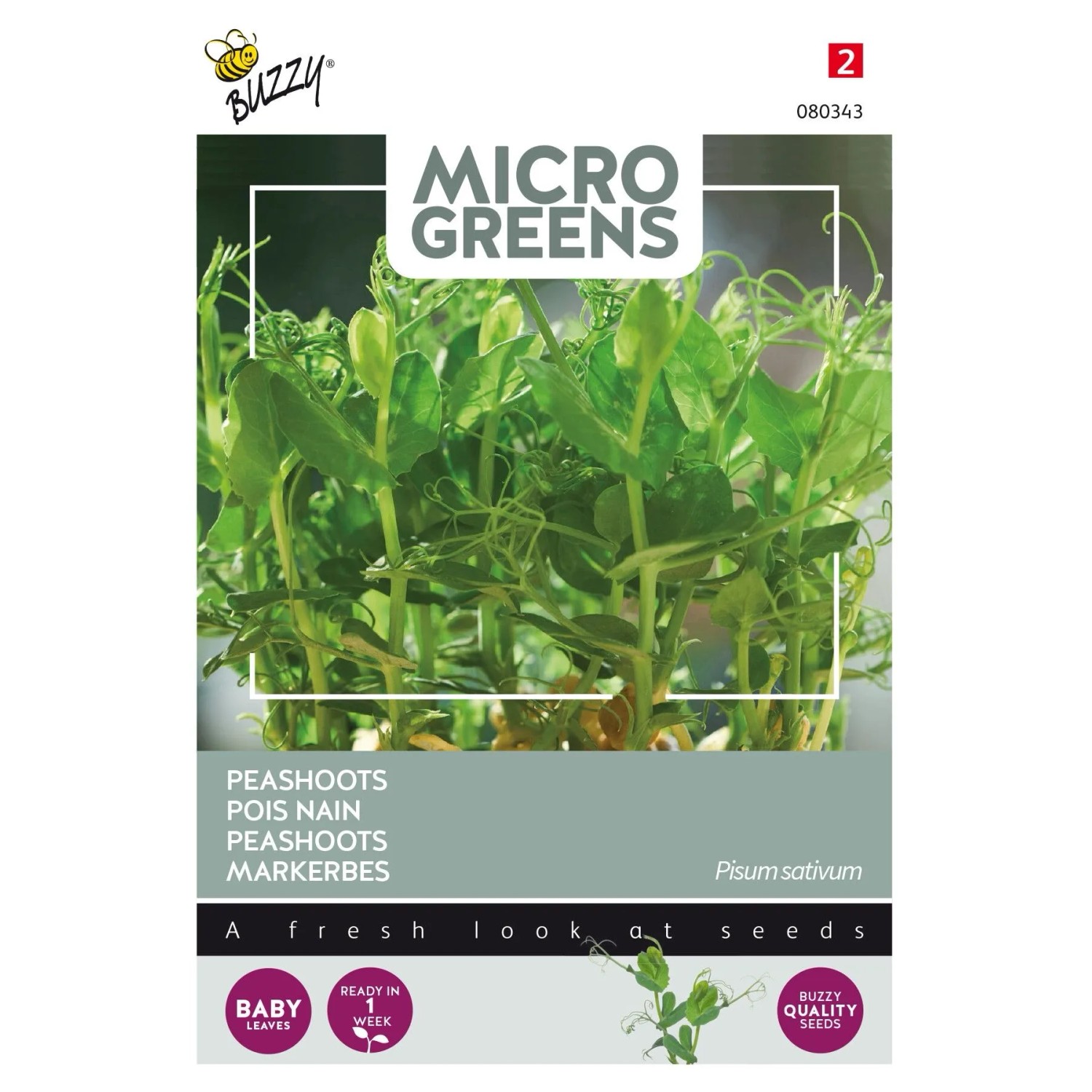 arborix Microgreens Markerbsen Buzzy Microgreens Samen Ca. 15 G Ernte Nach 7 Tagen