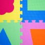 Bunte LittleTom Baby Puzzlematte mit Symbolen, 10 Schaumstoffmatten 30x30 cm.
