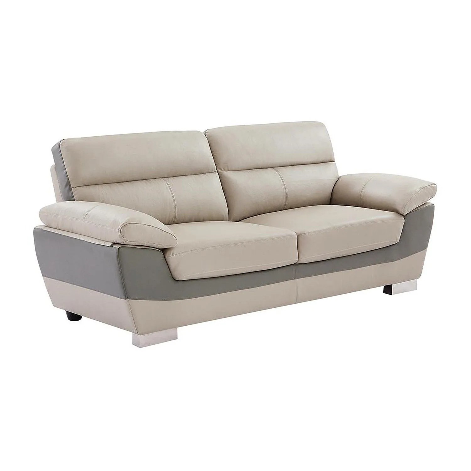 Vente-unique Sofa Ohne Schlafmöglichkeit Francesca Taupe 210 cm