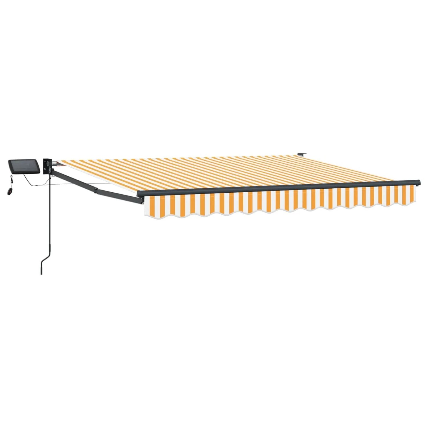 vidaXL Manuelle Gelenkarmmarkise mit LEDs Gelb und Weiß 3,5 x 2 m 3419381