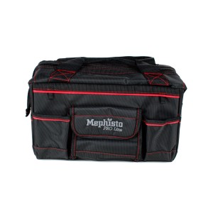 Mephisto Werkzeugtrolley Nova, robuste Arbeitstasche mit Schultergurt, schwarz/rot.