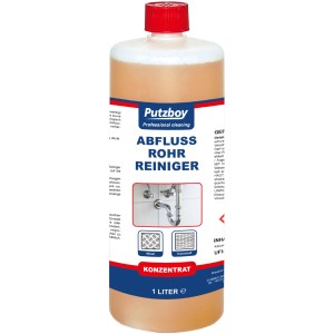 Putzboy Rohrreiniger 1 l Flasche für die Reinigung von Abflüssen in Küche und Bad.