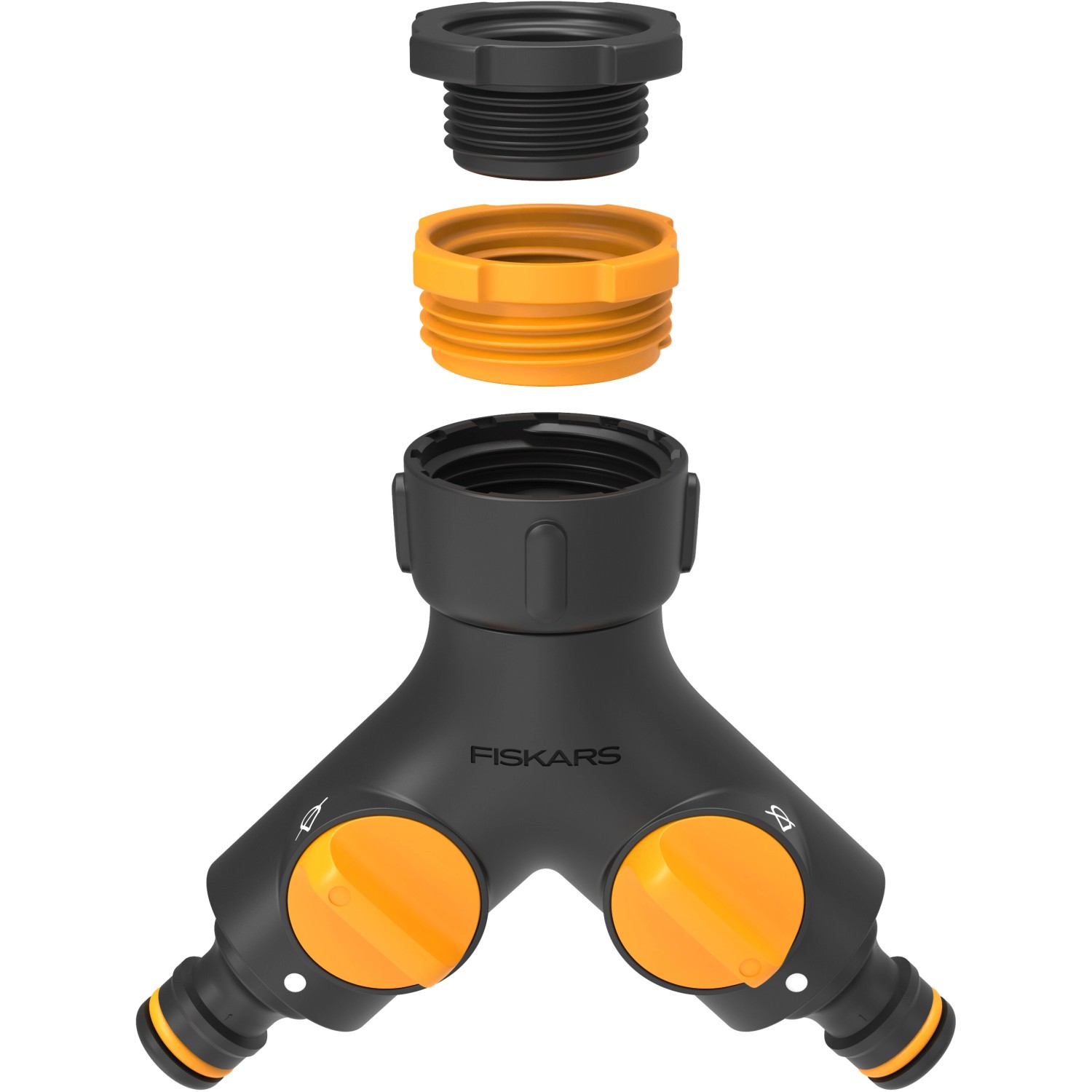 Fiskars 2-Wege-Ventil Multi On/ Off Doppelhahnverbinder