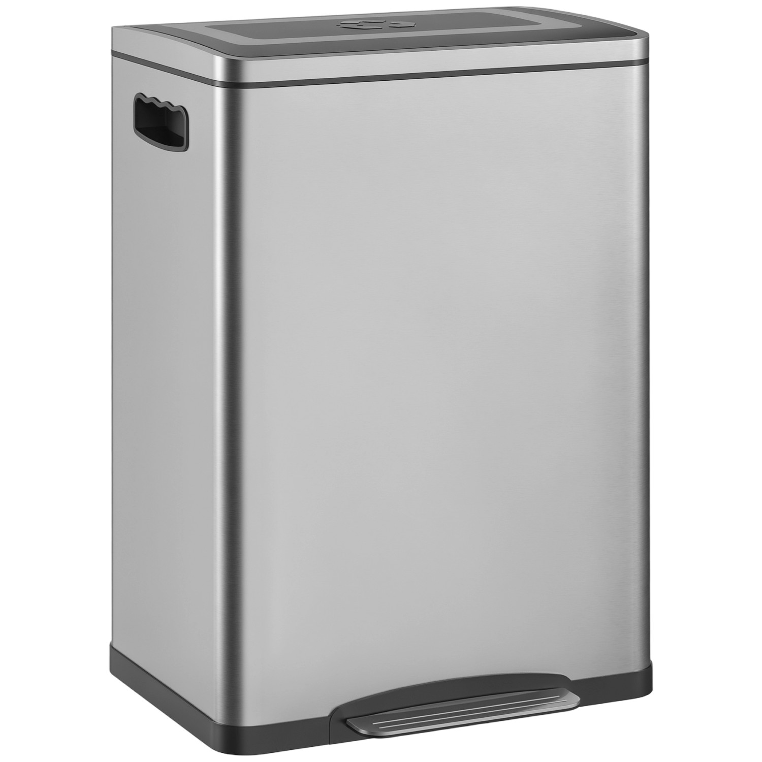 HOMCOM Mülleimer 40L Treteimer Abfalleimer mit Deckel und Fußpedal Müllbehä günstig online kaufen